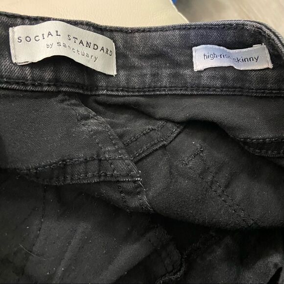 Sanctuary Sz 29 HIGH RISE SKINNY BLACK - Picture 8 of 9